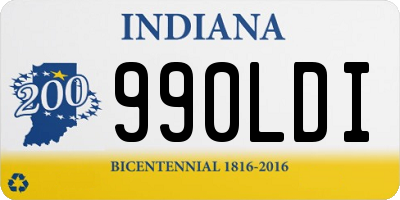IN license plate 990LDI