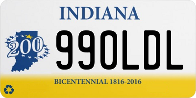 IN license plate 990LDL