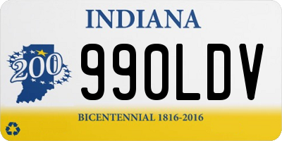 IN license plate 990LDV