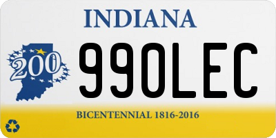 IN license plate 990LEC