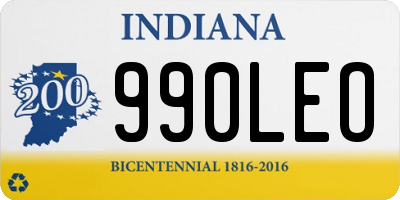 IN license plate 990LEO