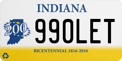 IN license plate 990LET