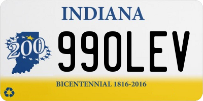 IN license plate 990LEV