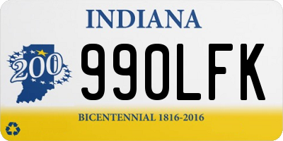 IN license plate 990LFK