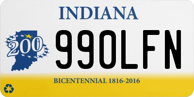 IN license plate 990LFN