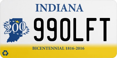 IN license plate 990LFT