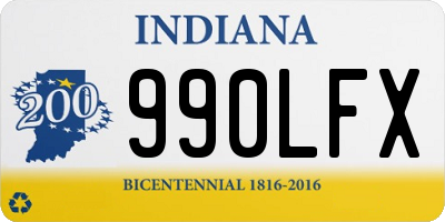 IN license plate 990LFX