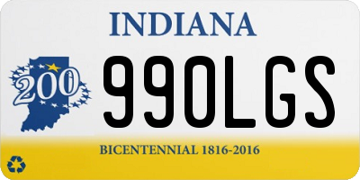 IN license plate 990LGS