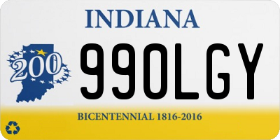 IN license plate 990LGY