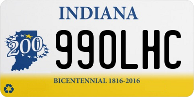 IN license plate 990LHC