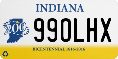 IN license plate 990LHX