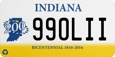 IN license plate 990LII