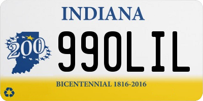 IN license plate 990LIL