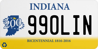 IN license plate 990LIN