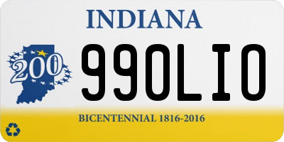 IN license plate 990LIO