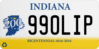 IN license plate 990LIP