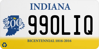 IN license plate 990LIQ