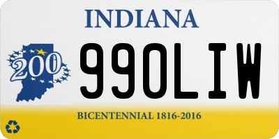 IN license plate 990LIW