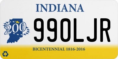 IN license plate 990LJR