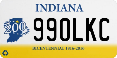 IN license plate 990LKC