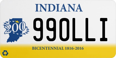 IN license plate 990LLI