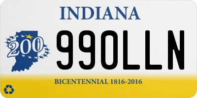 IN license plate 990LLN