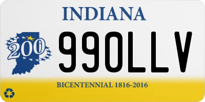 IN license plate 990LLV