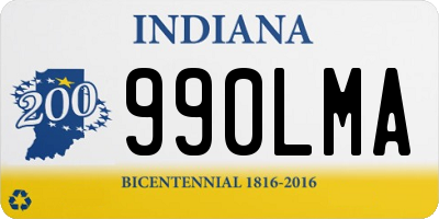 IN license plate 990LMA