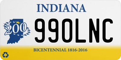 IN license plate 990LNC