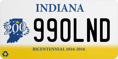 IN license plate 990LND