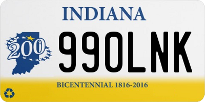 IN license plate 990LNK