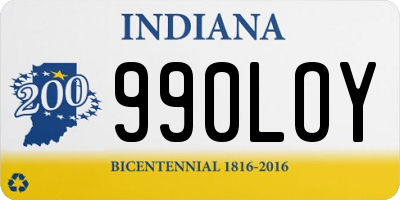 IN license plate 990LOY