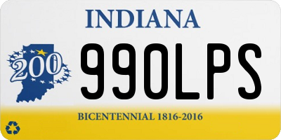 IN license plate 990LPS