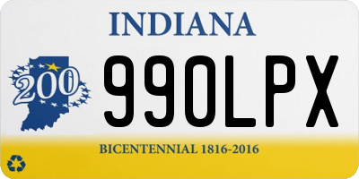 IN license plate 990LPX