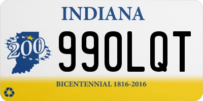 IN license plate 990LQT