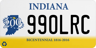 IN license plate 990LRC