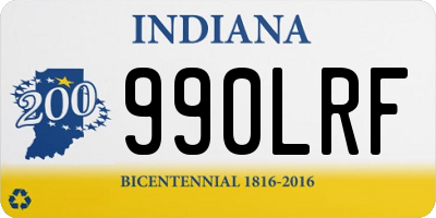 IN license plate 990LRF