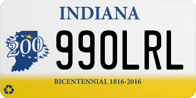 IN license plate 990LRL