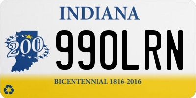 IN license plate 990LRN