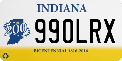 IN license plate 990LRX