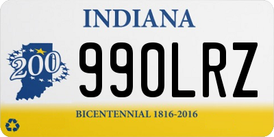IN license plate 990LRZ