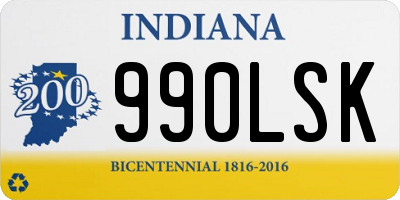 IN license plate 990LSK