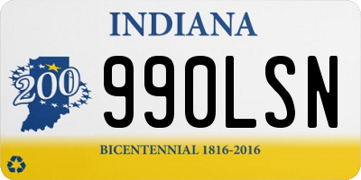 IN license plate 990LSN