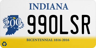 IN license plate 990LSR