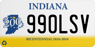 IN license plate 990LSV