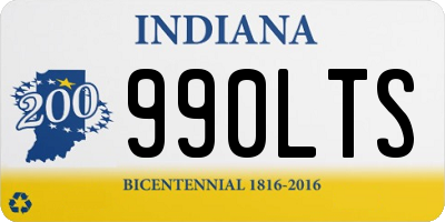 IN license plate 990LTS