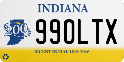 IN license plate 990LTX