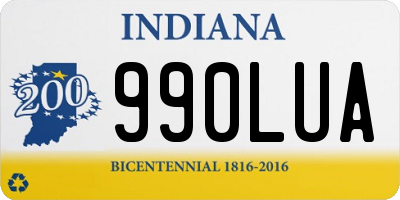 IN license plate 990LUA