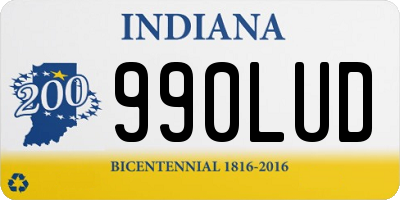 IN license plate 990LUD