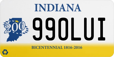 IN license plate 990LUI